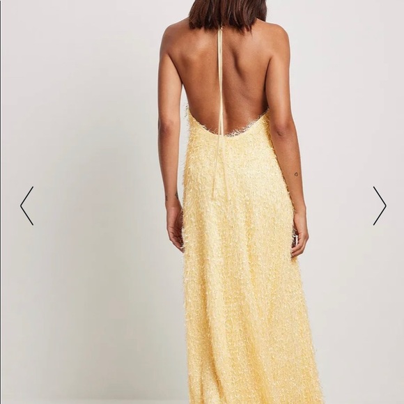 NA-KD *SOLD OUT* Yellow Deep Back Structure Maxi Dress - Picture 2 of 9